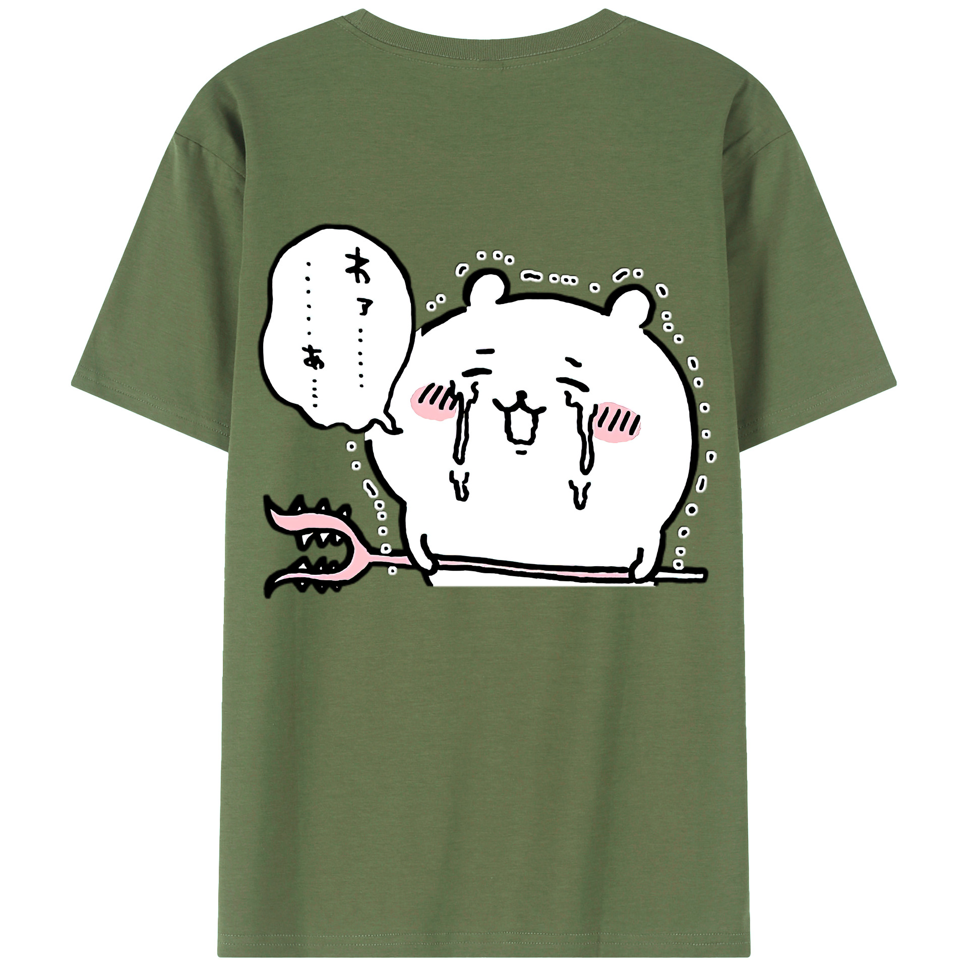 （画像用） ちいかわ ちいかわ Chii-kawa chiikawa 綿100％ メンズ半袖Tシャツ（バックプリント） 通気性